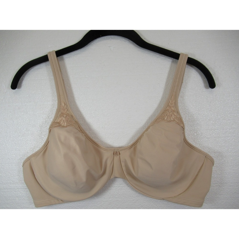 Bali Minimizer Bra 38C Beige Underwire 3385 Passion for Comfort 2-Ply